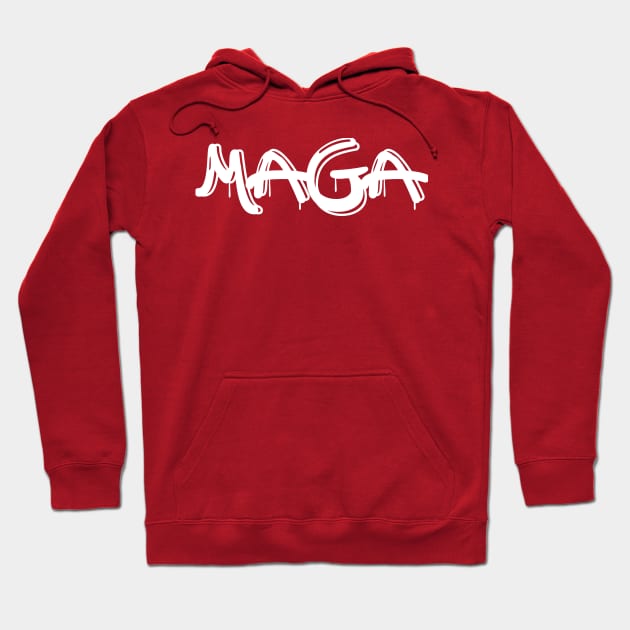 MAGA Graffiti Hoodie by woundedduck